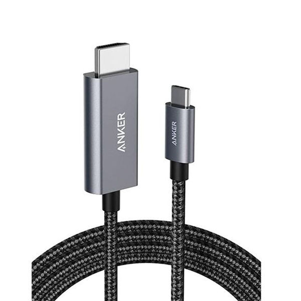 كيبل أنكر USB-C إلى HDMI مضفر مقاس 1.8 متر كيبل أنكر USB-C إلى HDMI مضفر مقاس 1.8 متر